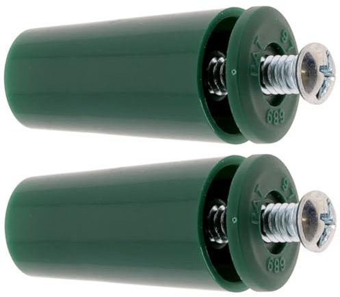 cyclingcolors 2x Ferma lama finale per tapparella conico 40mm Ø22mm in PVC con rondella e vite Tenda Finestra Avvolgitore Svolgitore Cassonetto Carpenteria, verde