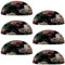 VAPOKF Lot de 6 poignées de tiroir en forme de coquillage pour chambre à coucher, commode, armoire, porte de cuisine, broderie, roses blanches et roses