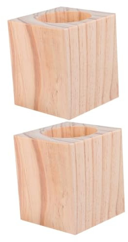 ABOOFAN 2pcs Table Legs Solid Wood Furniture Risers Lifters Non-slip for Elderly Chairs