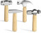 MQODLFP 4Pcs Small Hammer Set, Forged· and Polished Steel, Short Wood Handle, 10oz Claw Hammer, 11oz Ball Peen Hammer