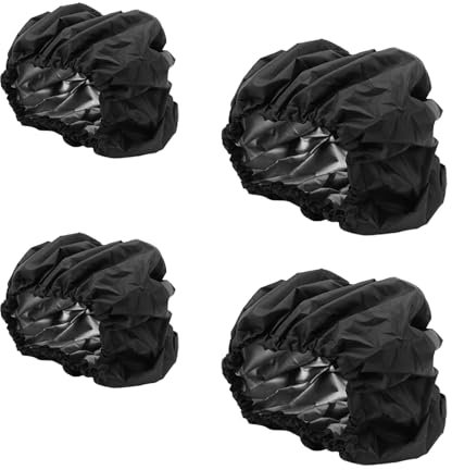 4pcs Wheel Covers Waterproof Wheel Covers Tire Protection Dustproof Accessories Protects Wheels Black,2 Sizes