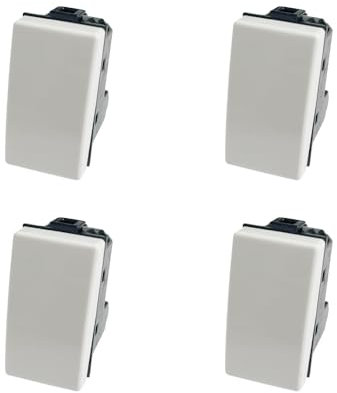 gloca Set 4 Interruttori Unipolari 16A 250V Compatibili Con Serie Matix