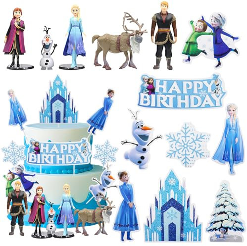 Tortenaufleger Figuren Set,Geburtstag Deko,Cupcake Toppers Dekoration,Muffin Deko,Figuren für Torte,Kinder Geburtstag Party Dekoration (13 Stück)