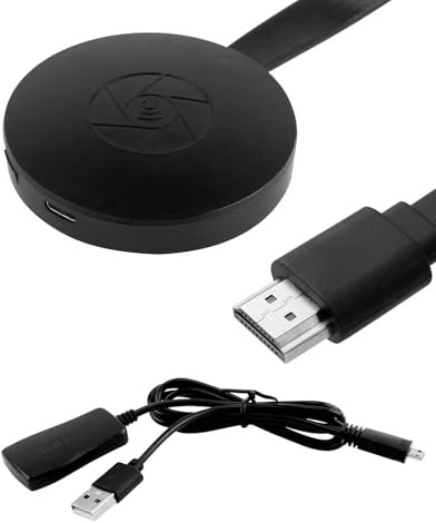 Dongle HDMI sans Fil 1 GHz, Clé HDMI WiFi 1080P pour Mise en Miroir d’écran Adaptateur sans Fil Universel pour iOS Android Windows Mac Haute Vitesse Streaming TV projecteur Moniteur
