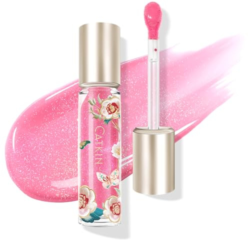 CATKIN Plumping Lipgloss, Getöntes Lippenö, Nicht Klebrig, Vagen, 3.5ml | Aufpolsternde Lippen, Langanhaltend, Hochglänzend, Kühlendes Gefühl, Feuchtigkeitsspendend, 90% Pflegende Essenz