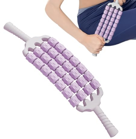 Rouleau musculaire - Appareil de massage des fascias - Portable - Rouleau de massage flexible pour la maison, les voyages, les jambes, le dos, le cou - Récupération après l'entraînement