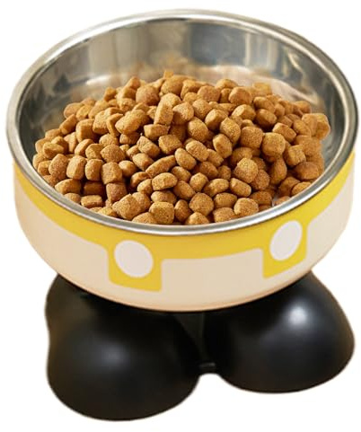 Bol Ergonomique pour Chat - Ensemble de Bols surélevés - Construction en Plastique Durable sans BPA - inclinée - Nettoyage Facile avec Pieds en Caoutchouc