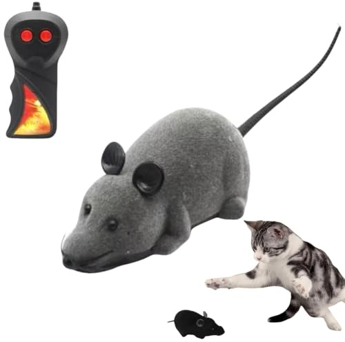 PHFDQKG Remote Control Mouse Cat Toy, Interactive Pet Electric Toy, Suitable for Indoor/Outdoor Exercise and Daily Training