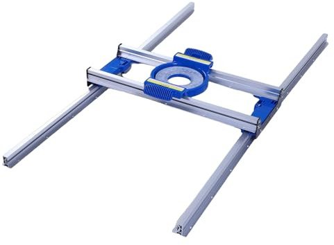 Greensen Oberfräsen-Schlitten aus Aluminium, Flächenfräs-Vorrichtung & Nivellier-Jig für Holz und Epoxidharz, Planfräsaufsatz mit 80cm präzisionsgeführten Schienen für Frästisch & Holzwerkstatt