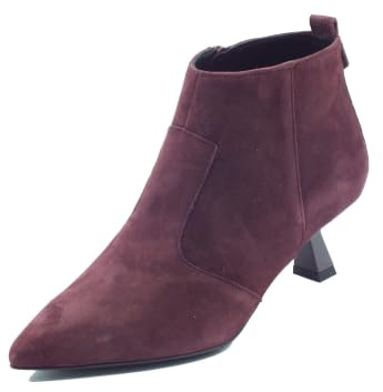 Nero Giardini I617623DE Nilo col. bordò Tronchetti per Donna in camoscio con Tacco Basso (Taglia 36)