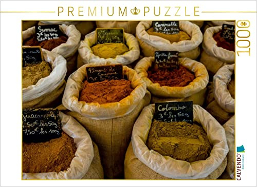 CALVENDO Puzzle Provence - Gewürze auf dem Markt von Goult | 1000 Teile Lege-Größe 64 x 48 cm Foto-Puzzle für glückliche Stunden
