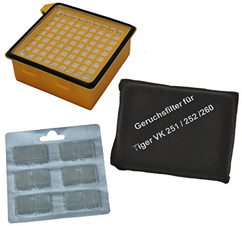 Set HEPA Filter, Geruchsfilter und 6 Duftblocks, geeignet für Ihren Vorwerk Tiger VK 260