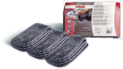 SONAX LackfinishTuch (3 Stück) mit hohem Flor für ein perfektes Lackpflegeergebnis ohne Rückstände und Wischkratzer | Art-Nr. 04504410