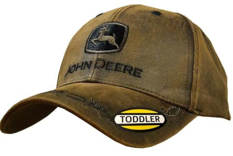John Deere Toddler Kids Oilskin Cap-Brown-Os
