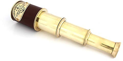 UK GIFT Mini-Teleskop, viktorianisches Marine-Captains, 20,3 cm, Messing