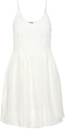 VERO MODA VMHONEY LACE Pleated Singlet Dress WVN, Snow White, M