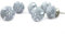 White and Grey Ceramic Door Knobs Vintage Shabby Chic Cupboard Drawer Pull Handles Lot of 10 Pcs