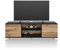 Mobili Fiver, Mobile Porta Tv Rachele, Nero Frassino e Rovere Rustico, 150 cmx42 cmx48 cm, Mobile Tv moderno per tv fino a 65'', Made in Italy