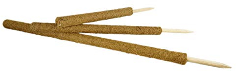 Novatool 4X Kokos Rankstab 80 cm I Ø 45mm I verlängerbar I natürlicher Kokosfaser I Pflanzenstütze Rankhilfe für Zimmerpflanzen blumentopf Stange