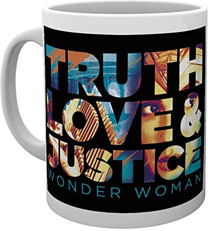 GB eye MG3690 Wonder Woman 84 Tasse mit Aufschrift Truth, Love & Justice, 295 ml, Keramik