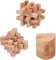 Hölzerne Rätsel Puzzle für Erwachsene & Kinder - 3D Puzzle Denkspiele, IQ, Gehirn und Logik Test - Schwere Holz Lernspielzeuge, von Sharp Brain Zone