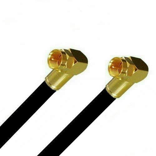 Sat Kabel Fritz!Box Cable Vodafone Kabel Kabelanschluss Anschlusskabel Satkabel Koaxkabel TV Kabel Satanschlusskabel Fernsehkabel Full HD 4K 8K UHD 7mm 135dB (1 Meter, Gold Winkel-Winkel Schwarz)