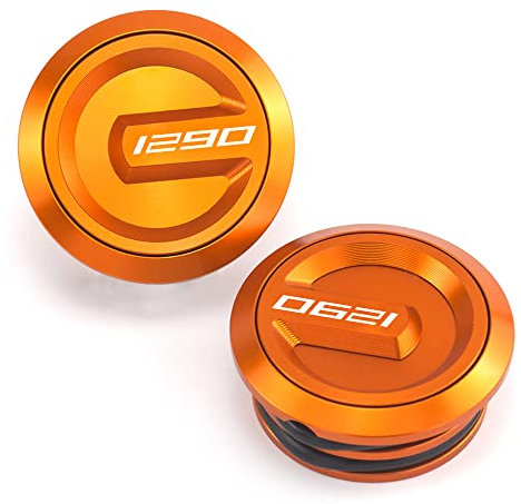 Für 1290 Super Adventure 2015-2022 1290 Super Duke R 2014-2022 Rahmenloch-Abdeckkappen Stecker Dekorative Rahmenkappe Motorradzubehör (Orange)