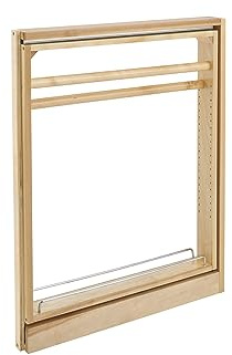 Rev-A-Shelf Wood Base Towel Bar Filler Pullout Organizer for New Kitchen Applications w/BB Soft-Close