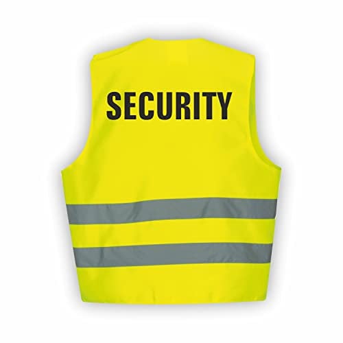 Fassbender-Druck WARNWESTEN - Sicherheitsweste GELB Warnweste nach EN ISO 20471 zertifiziert - Warn Weste für Security - Unisex mit hochwertigem Reflektorstreifen (GELB I 3XL/4XL I 1St.)