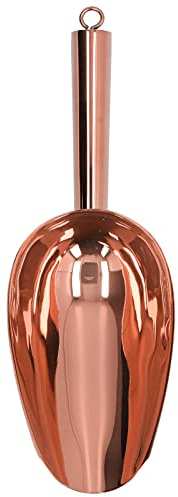 Pala de hielo, acero inoxidable Multifuncional Harina Comida Té Granos de café Frutos secos Cuchara de metal Comedor Herramientas especiales para el hogar Cocina Bar(Oro rosa)