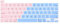 Batianda Gradient Color Silicone Keyboard Cover Skin for New MacBook Pro 13 M1 M2 2022 2020 Release A2338 A2289 A2251 & 2019 MacBook Pro 16 A2141 Model,Pink to Blue