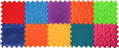 Funny-Steps Tapis de Jeu Sensoriel Orthopédique pour Enfants Super Mix (10 Puzzle Chemin de Forêt)