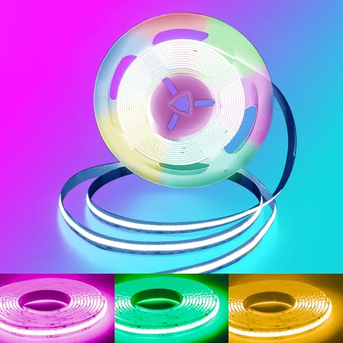 Arotelicht COB LED Streifen RGB 2m 12V COB dimmbar, COB LED Strip LED Band Lichterkette Hohe Dichte 810LEDs/M IP20 für Schlafzimmer Küche Home Innendekoration