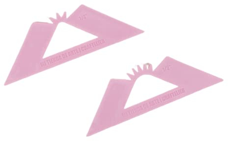 Craftelier - Craftelier Set mit 2 Abgerundete Bindungsklammern Quadrate | Perfektes Werkzeug zum Binden von Planner, Ordnern oder Alben | Zwei Größen von 1/4 und 1/2 - Farbe Rosa