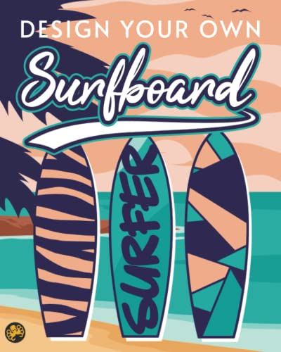 Design your own surfboard: Kid's activity and colouring book