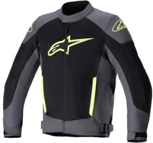 Alpinestars T-SP X Superair Chaqueta textil para motocicleta (Black/Grey/Yellow,XL)