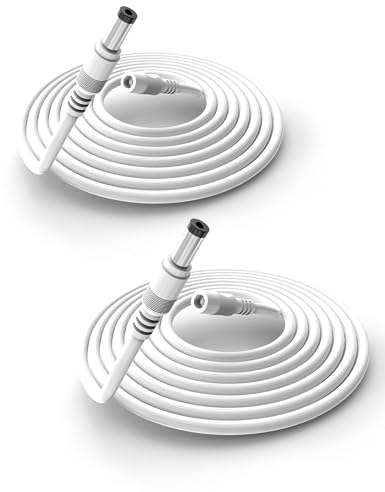 Tonton 2PACK 1M DC Netzteil Verlängerungskabel für Reolink Kameras RLC-410W; RLC-511WA; RLC-510WA; E1 Outdoor; RLC-523WA; RLC-823A; RLC-510A; RLC-520A; RLC-810A; RLC-820A; RLC-822A; RLC-811A, (2 Pack)