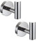 QNIIAED 2 Pcs Bathroom Towel Hook,Screw in Metal Coat Robe Hook SUS 304 Stainless Steel Heavy Duty Wall Door Hanger for Bathroom Kitchen Garage Home Hotel Office(Chrome)
