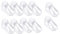 harayaa 10 árboles de Zapatos de Bebé Transparentes, Portátiles, Duraderos, Prácticos Soportes para Zapatos, Formas de Calcetines para Niños Pequeños, Almacen, 8cm