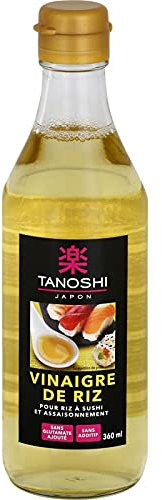 Tanoshi Vinagre de arroz 360 ml secreto asiático para sabores auténticos – Vinagre de salé – Pack de 3