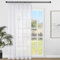 Topfinel Vorhänge Weiße Gardinen Transparent Vorhang 280 cm Extra Lange gardine und vorhänge übergardinen mit kräuselband Vorhangschals 300 cm Breit Ösenvorhang Deko Kinderzimmer Schlafzimmer, 1 STK