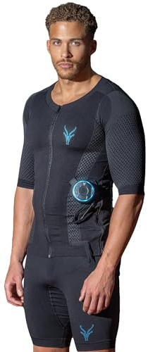 Antelope Evolution Männer EMS Anzug Größe M/S, EMS Komplettsystem für effektives Ganzkörpertraining, Fitnessgerät für Zuhause oder im Studio, Heimtrainer, unterstützt beim Abnehmen und Muskelaufbau