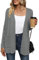 Yommay Cardigan da donna elegante casual leggero donna autunno manica lunga maglione con tasche, grigio scuro, XL