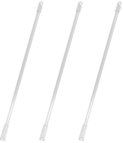 Set di 3 aste per tende da 12 pollici, set di bastoni per tende in acrilico trasparente, asta per asta trasparente, accessori per aprire finestre, asta per tende premium