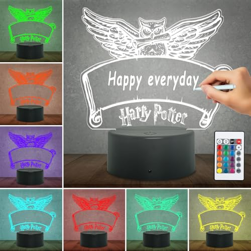 WYDCAA Harry Lampe Personalisiertes Baby Geschenke Potter 3d Illusion Anime 16 Farben Led Acryl Rgb Touch Nachtlicht Kinderzimmer Dekoration Merch, Geburtstag Weihnachten Geschenke