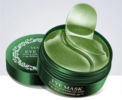 60 Pcs Seetang Augenpads mit Meeresalgen – Seaweed Feuchtigkeitsspendende, Entgiftende & Straffende Augenpflege für Schwellungen und Augenringe, Natürliche Kühlende Augenmaske für Alle Hauttypen