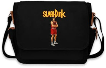 Yinova Sl-am Du-nk Umhängetaschen Anime, Anime Canvas College Umhängetasche, Arbeitstasche Herren Ideal für Den Urbanen Alltag, Unisex(Multicolor 12)