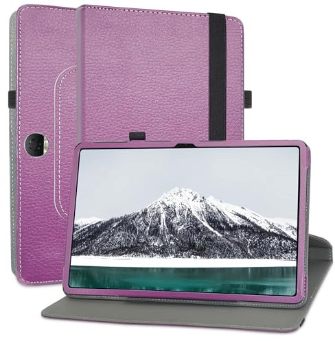 MAMA MOUTH Funda para Honor Pad 9,Cuero Sintético Rotación de 360 Grados de Función de Soporte Case Coque para Honor Pad 9 12.1 Pulgadas Tablet,Púrpura