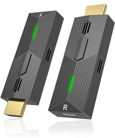 Wireless HDMI Transmitter and Receiver, 2.4G/5G 1080P HDMI Radio Transmission 1080P Plug & Play Wireless HDMI Extender for Streaming Video and Audio from Laptop/PC/TV Box to Monitor/TV/Projector (27