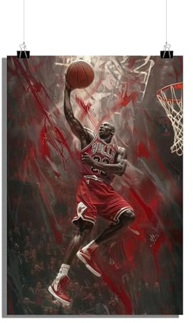 25 Artstreet Michael Jordanposter - Iconischesposter - Sportposter - Basketballposter - Celebritiesposter - Coole Wanddeko - Perfekt zum Einrahmen (60x90cm)